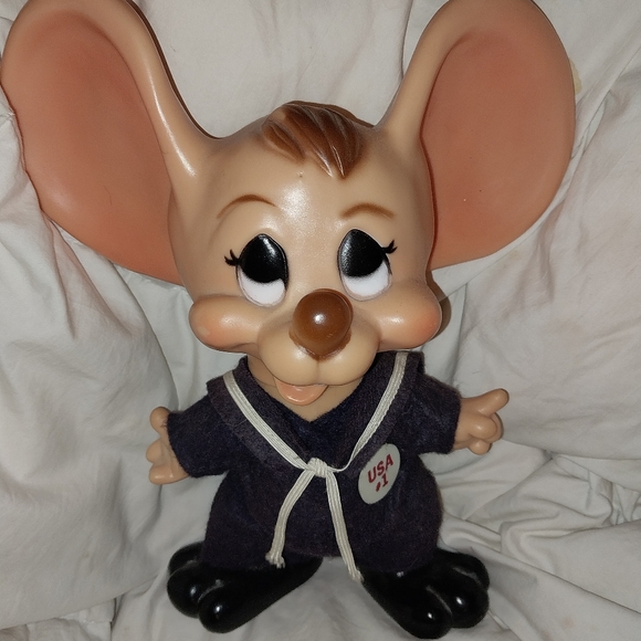 VINTAGE 1950'S HURON PRODUCTS TOPO GIGIO BIG EARS MOUSE BANK SAILOR CONVERSATION - Picture 2 of 9
